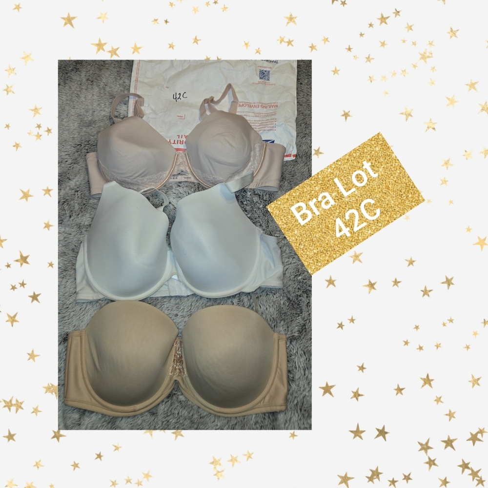 ❤️ Vanity Fair Cream and White Bras with Full Coverage and Underwire Support